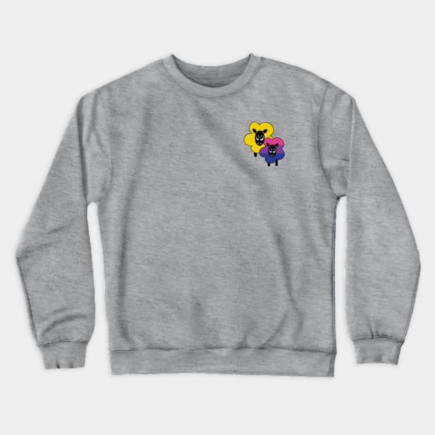 Proud Bi Ally Rainbow Sheep Crewneck Sweatshirt by Emberpixie